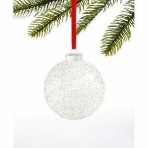 Holiday Lane Shine Bright Glass Acrylic Glitter Ball Ornament